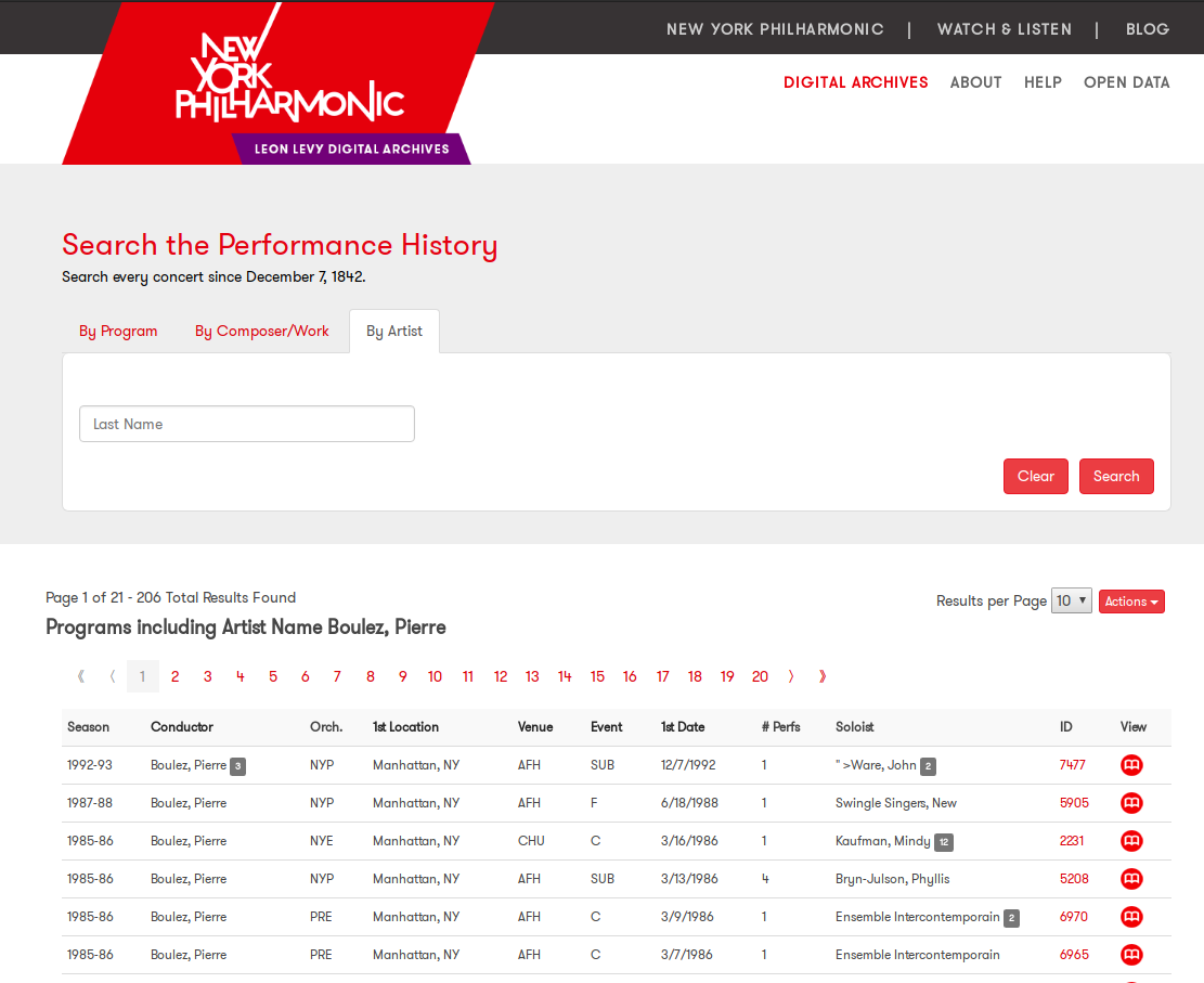 Philharmonic Archive